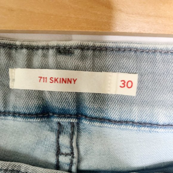 Levi's 711 Skinny Jeans Size 30 Grey/Blue - Picture 5 of 7